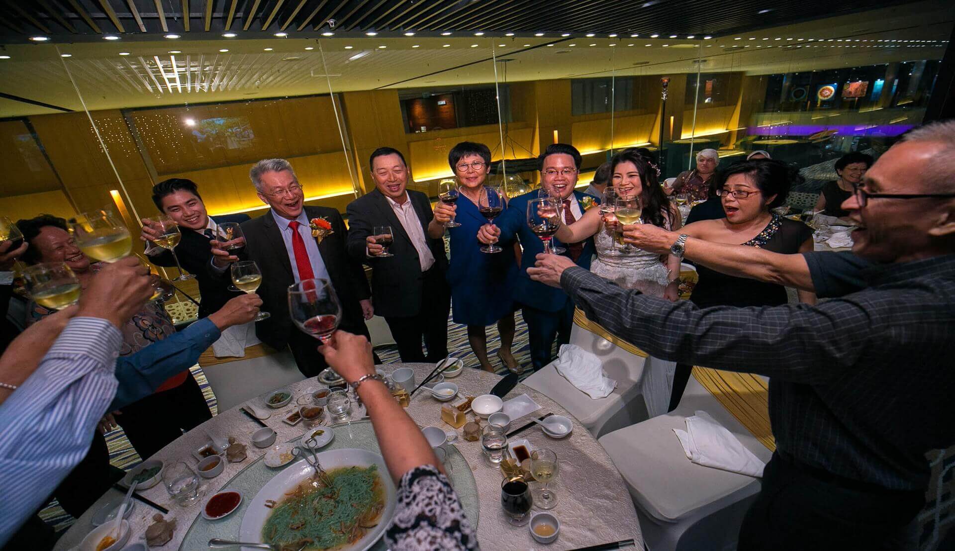 Sugar & Spice Events - Wedding banquet toasting the newly wed couple
