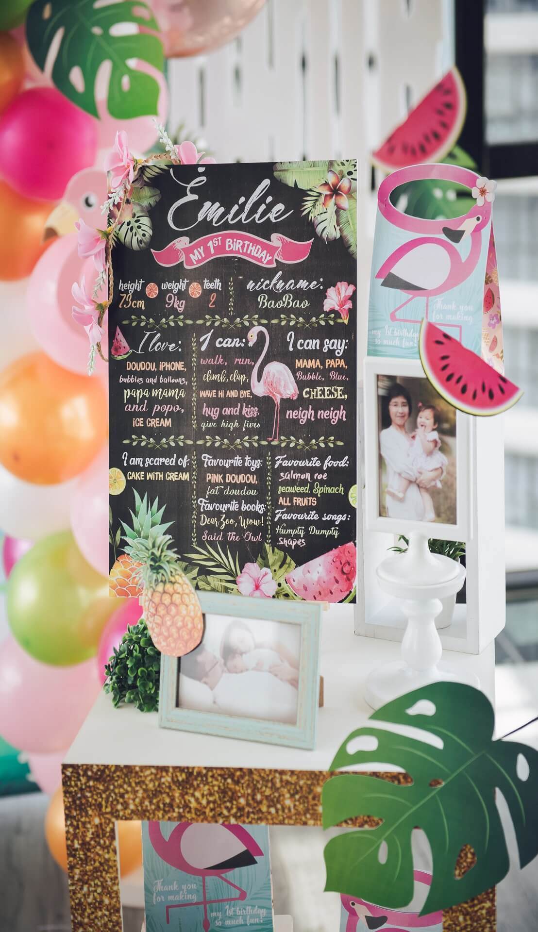 Sugar & Spice Events - Custom made First Birthday Poster Chalk Board 