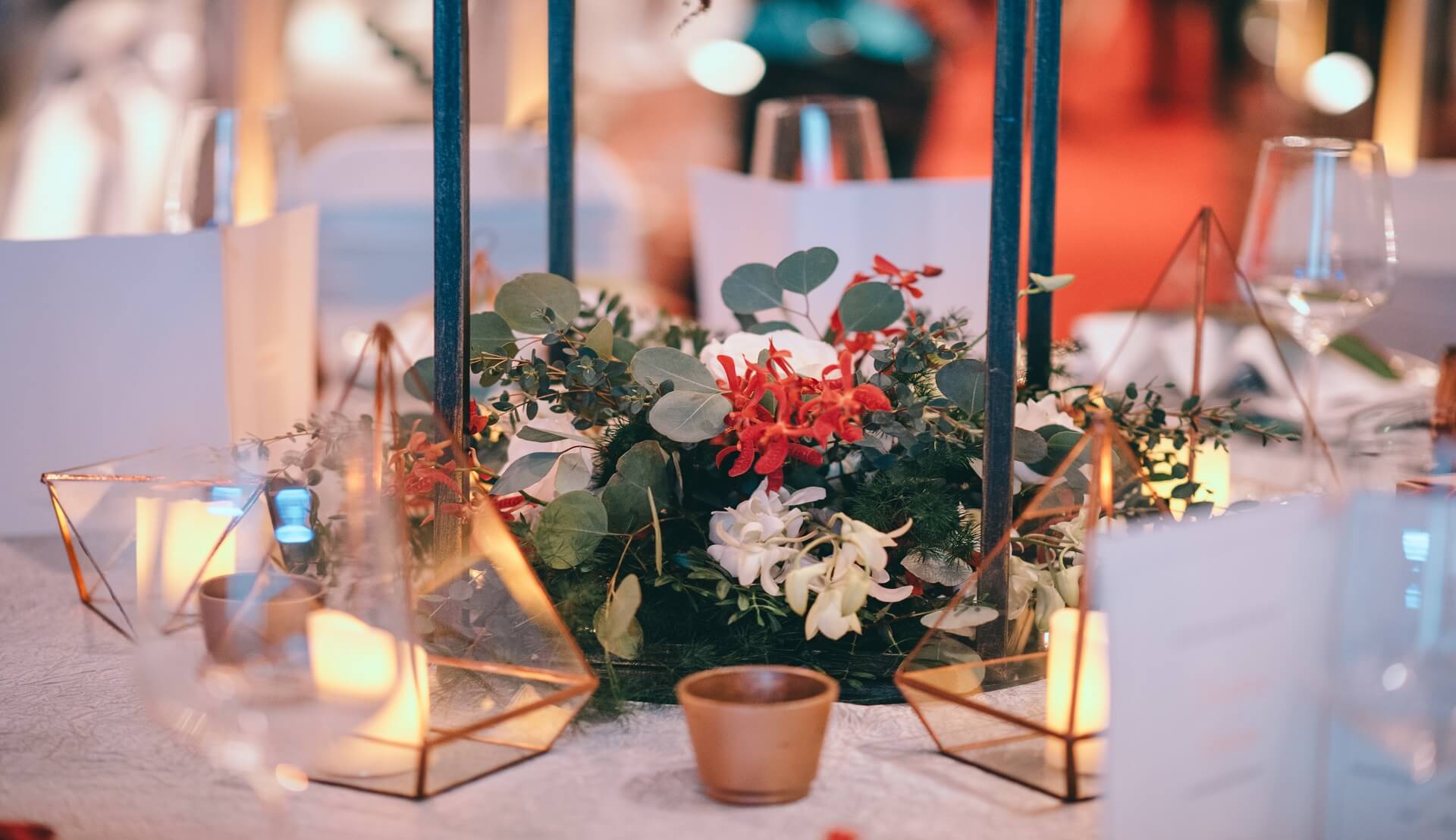 Sugar & Spice Events -Wedding Reception table decoration