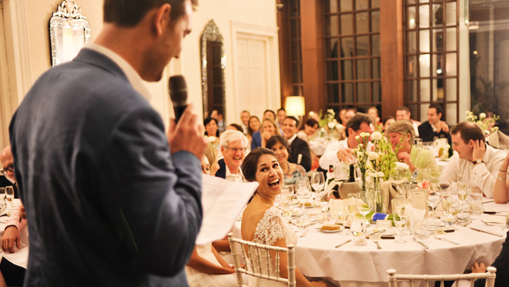 Sugar & Spice Events - Groom giving speech inside Suffolk House Penang