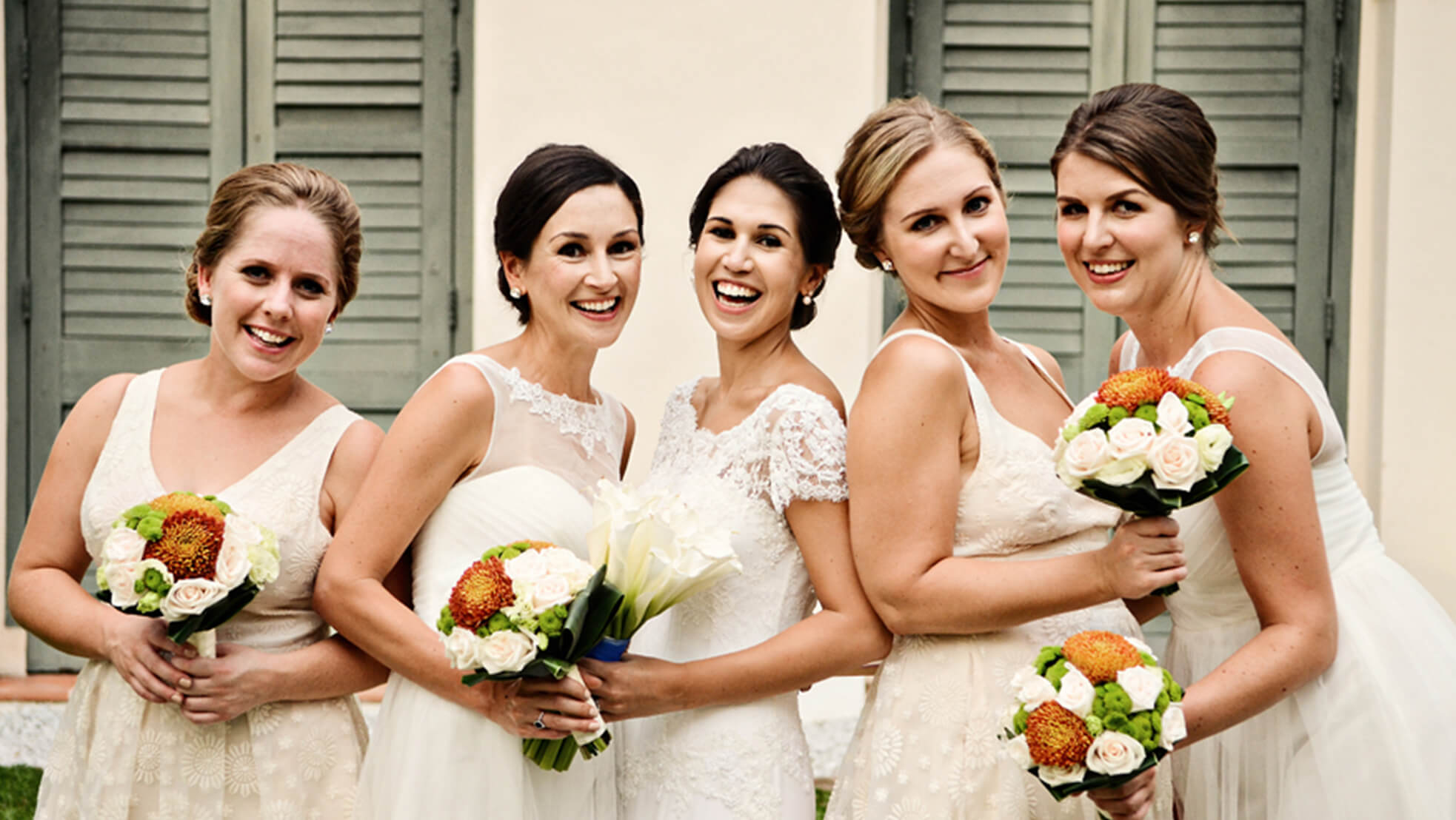 Sugar & Spice Events - Bride and bridesmaids at Suffolk House Penang